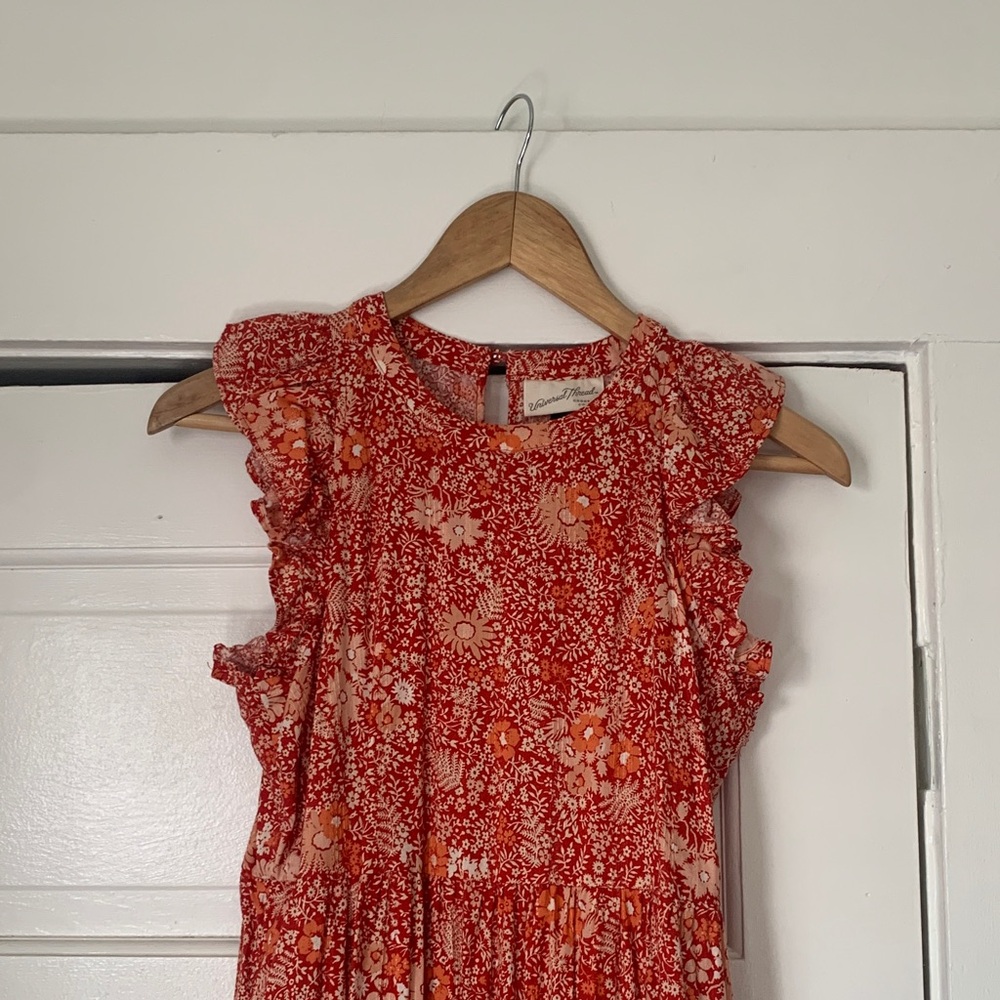 Universal Thread Red Floral Maxi Dress - Picture 3 of 10